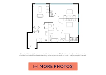 A floor plan of a house with a disclaimer at the bottom.