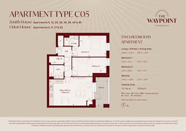 C05 Floorplan at The Waypoint Apartments, Maidenhead, SL6 8YH