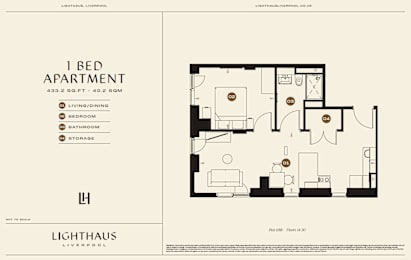 Plot 08B Floorplan at Lighthaus Liverpool Apartments, Liverpool, L3 1EW
