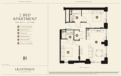 Plot 12 Floorplan at Lighthaus Liverpool Apartments, Liverpool, L3 1EW