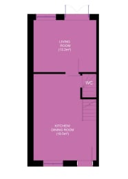  Floor Plan 2 Bedrooms, 1 Bathroom
