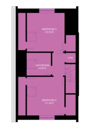  Floor Plan 4 Bedrooms, 2 Bathrooms