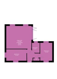  Floor Plan 2 Bedrooms, 1 Bathroom (Albion)