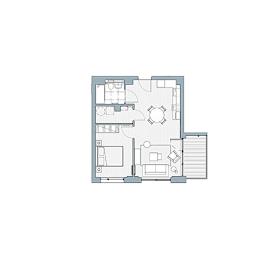  Floor Plan 1 Bed Type 7.1 - The Barrington
