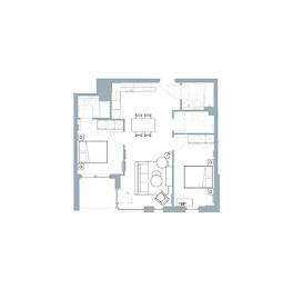  Floor Plan 2 Bed Type 10 - The Talbot