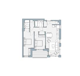  Floor Plan 2 Bed Type 13.1 - The Barrington