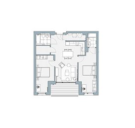  Floor Plan 2 Bed Type 16.1 - The Barrington