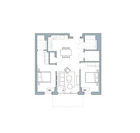  Floor Plan 2 Bed Type 24 - The Talbot