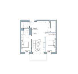  Floor Plan 2 Bed Type 26 - The Talbot