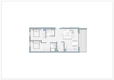  Floor Plan 2 Bed Type 33.1 - The Harcourt