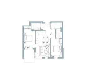  Floor Plan 2 Bed Type 9 - The Talbot