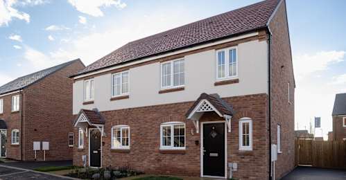 Floor Plan  a new build house with red brick and white walls