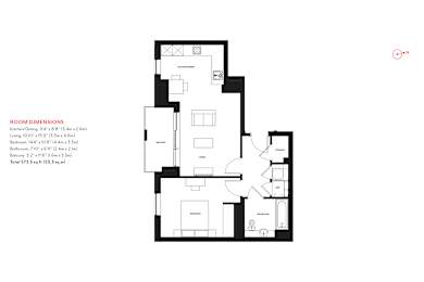  Floor Plan A1 - 1 Bed, 1 Bath