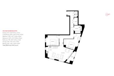 Floor Plan B1- 2 Bed, 1 Bath