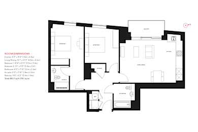  Floor Plan B2 - 2 Bed, 2 Bath
