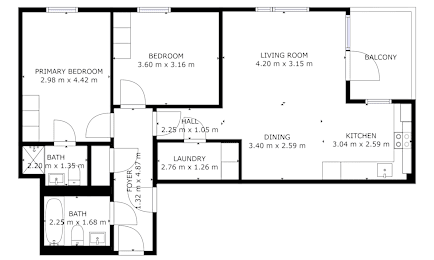 Floor Plan  2 Bedroom Apartment