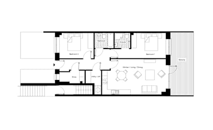 Floor Plan  Two Bedroom Apartment Maynooth