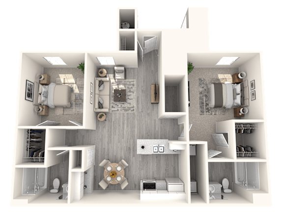 Floor Plan  2 Bedroom 2 Bathroom Floor Plan at Cottonwood Crossing, Casa Grande Arizona