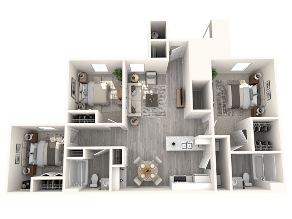 Floor Plan  3 Bedroom 2 Bath Floor Plan at Cottonwood Crossing, Arizona, 85122