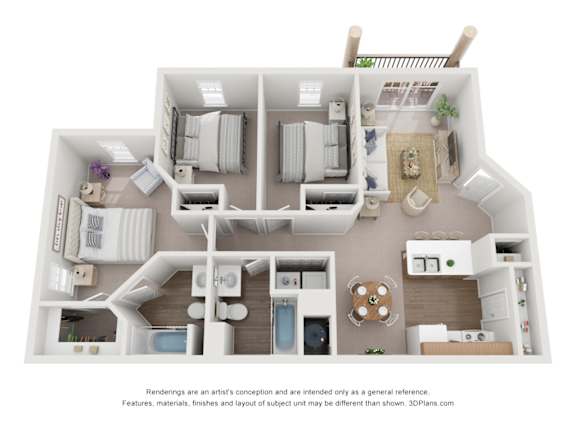 Floor Plan  3 Bedroom 2 Bathroom Floor Plan at Todd Hollow at Deer Mtn., Hideout, UT 84036