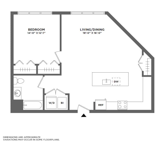 Floor Plan  spacious one bed