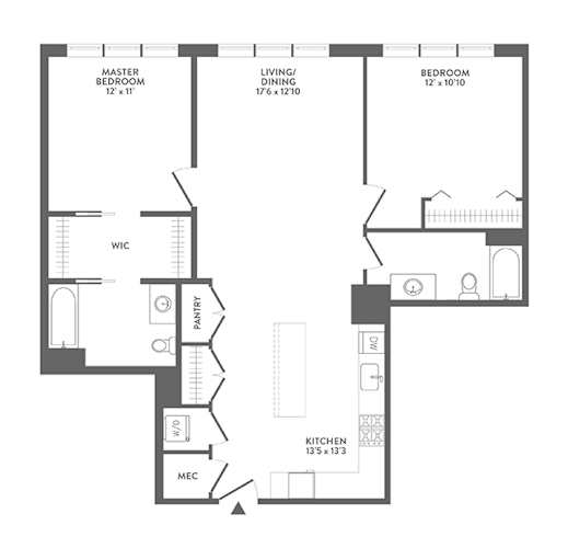 Floor Plan  large two bedroom