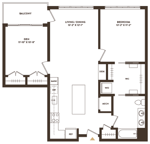 Floor Plan  A floor plan of a house with labeled rooms and dimensions.