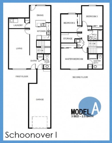 Floor Plan  model a 3b 2br