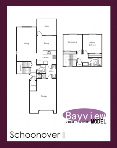 Floor Plan  bayview model 2b 1br
