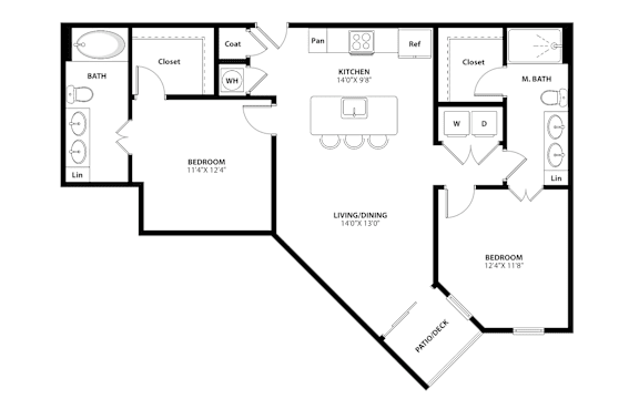 Floor Plan  a floor plan of a home