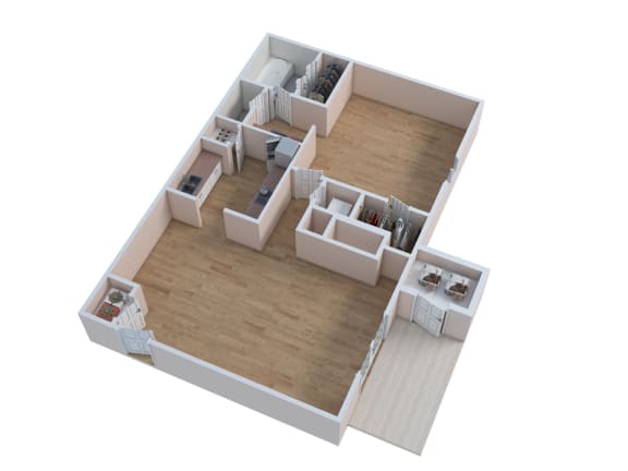 Floor Plan  an overhead view of a 3d floor plan of a home