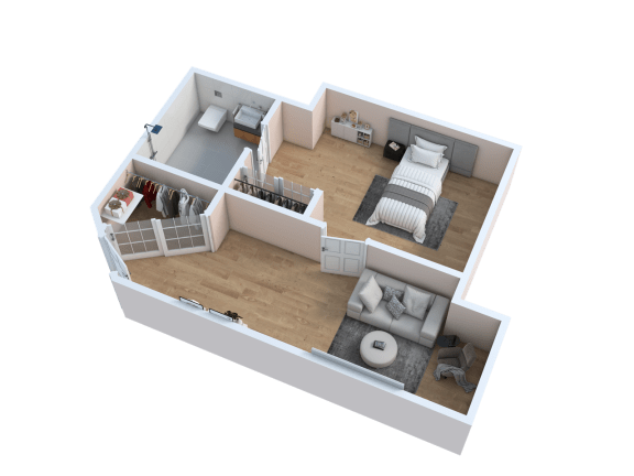 Floor Plan  One Bedroom