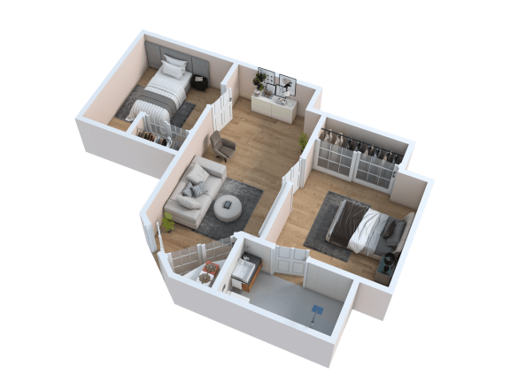 Floor Plan  Two Bedroom