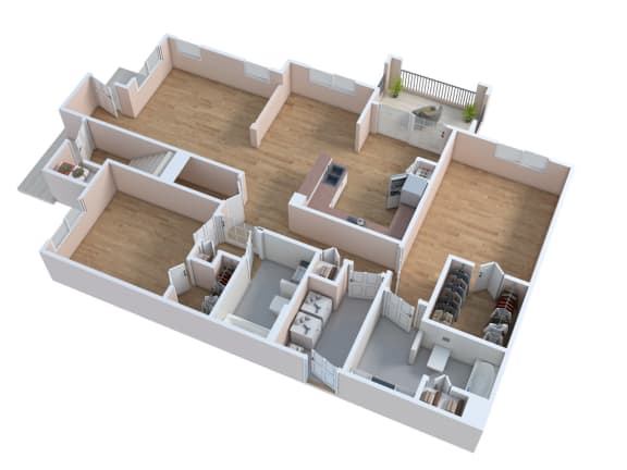Floor Plan  bedroom floor plan of a 2100 sq ft apartment
