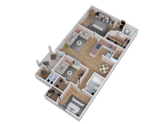 Floor Plan  3 bedroom floor plan  the residences at sawmill estates apartments in