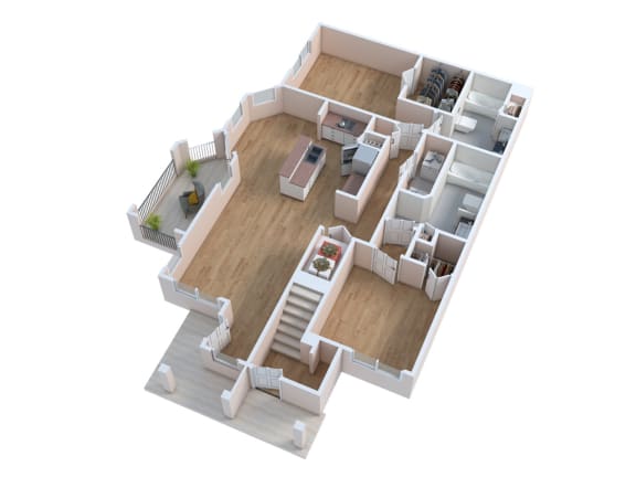 Floor Plan  bedroom floor plan of a 2100 sq ft apartment