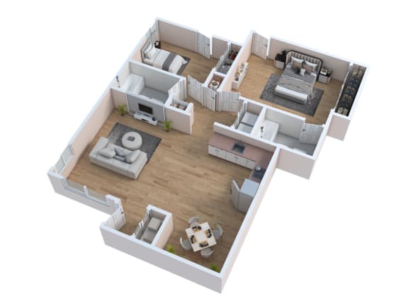 Floor Plan  a 3 bedroom floor plan with a living room and a dining room