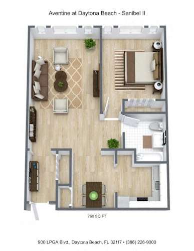 Floor Plan  Aventine at Daytona Beach - Sanibel II floor plan.
