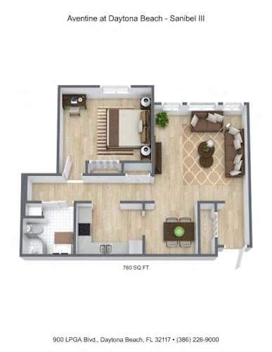 Floor Plan  Aventine at Daytona Beach - Sanibel III floor plan.