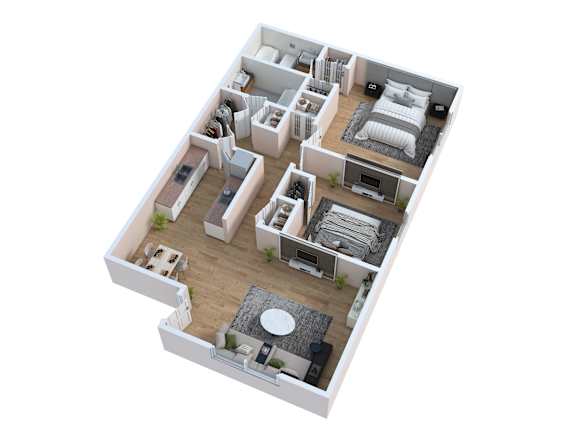 Floor Plan  2 Bed 2 Bath Floorplan at Seaside Villas Apartments, St Augustine, FL