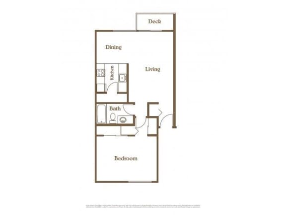 Floor Plan  1 Bed 1Bath Classic at Landing at Angle Lake Apartments, SeaTac, WA