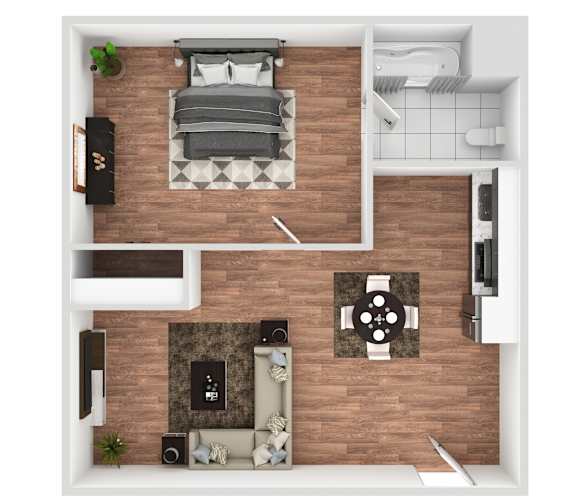 Floor Plan  One Bedroom at Aspire West Phoenix, Phoenix, 85031