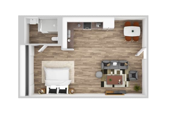 Floor Plan  a1 floor plan  1 bedroom with 1 bathroom