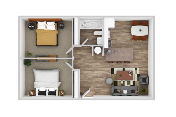 Floor Plan  the suite floor plan  1 bedroom with 2 baths