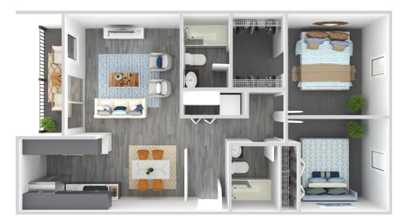 Floor Plan  a 1 bedroom floor plan with a bathroom and a bedroom