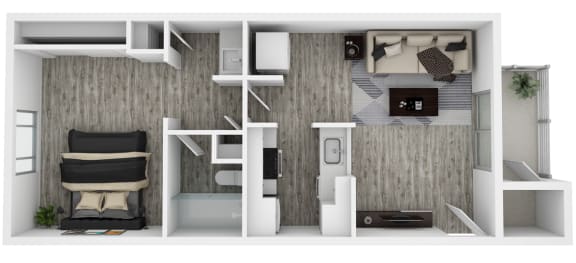 Floor Plan  One Bedroom Small