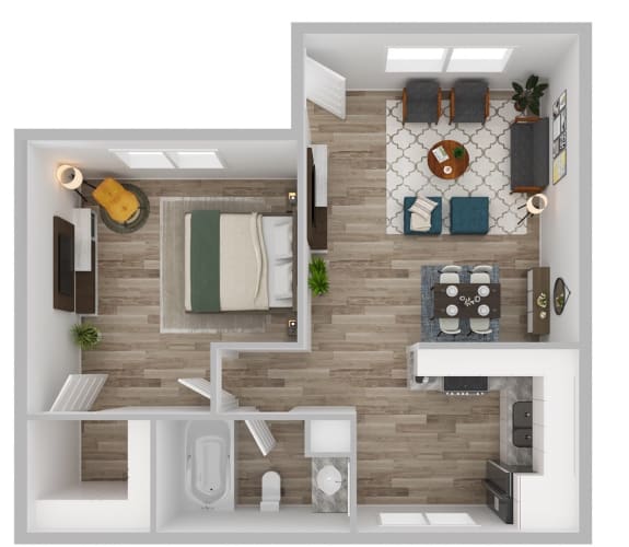 Floor Plan  1 Bedroom Small
