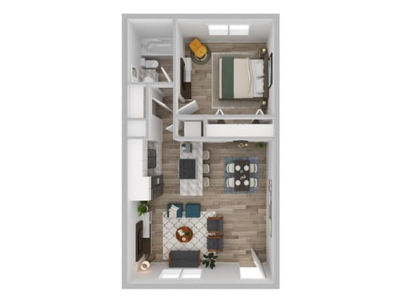 Floor Plan  1 Bedroom Large