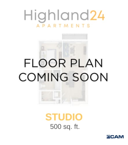 Floor Plan  the floor plan is coming soon to highland 24 apartments
