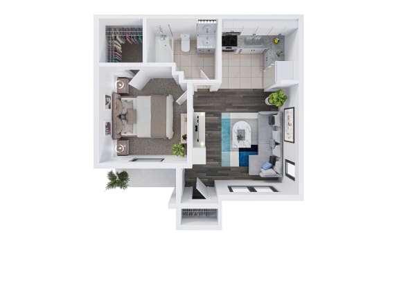 Floor Plan  One Bedroom